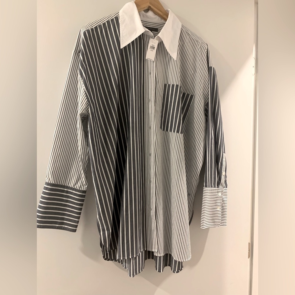 NWT Banana Republic Oversized Striped shirt